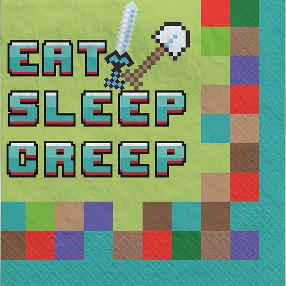 Amscan Other - Pixel Party Luncheon Napkins - 6 1/2" x 6 1/2" | 16 Pcs